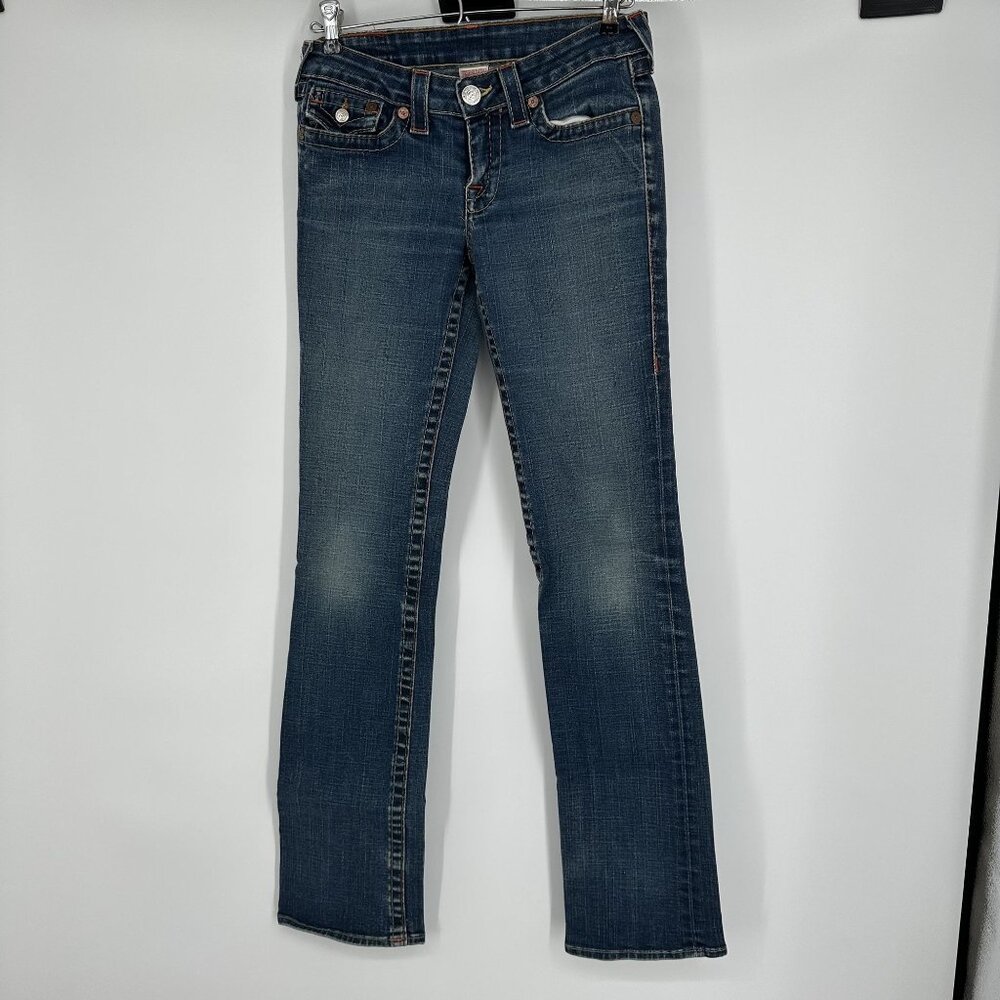 True Religion Women's  Jeans Billy Size 28‎ Dark wash